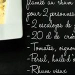 Emincé de volaille flambé au rhum